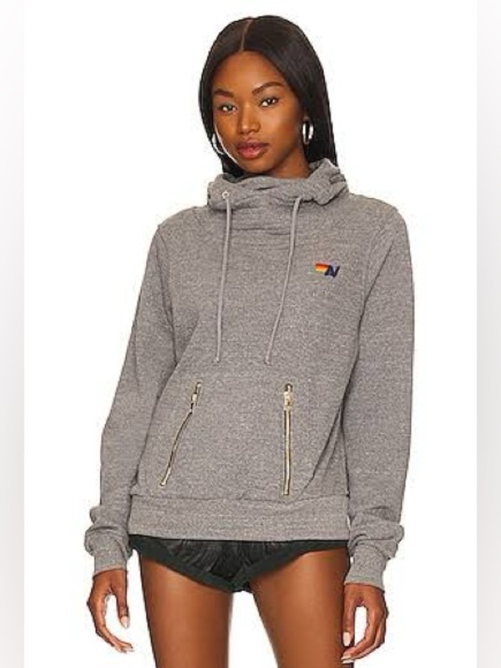 Aviator Nation Gray Ninja Pullover Hoodie